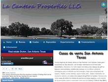 Tablet Screenshot of lacanteraproperties.com